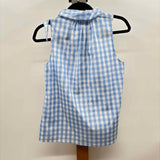 Duffield Lane Women's Size S Blue Checkered Sleeveless Shirt