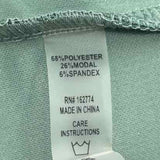 Mono b Women's Size S Green Ribbed Short Sleeve Shirt