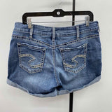 Silver Women's Size 14 Blue Distressed Shorts