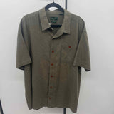 Orvis Men's Size XXL Green Solid Short Sleeve Shirt