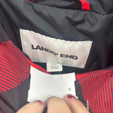 Lands End Women's Size S Red Checkered Coat