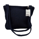 TALBOTS Navy Blue Crochet Shoulder Bag Purse