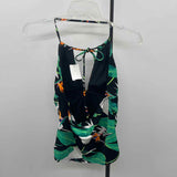Coastal Blue Women's Size 10 Black Floral Swimsuit - Separate