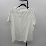 Chico's Women's Size XL White Textured Short Sleeve Shirt