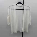 JJill Women's Size L White Textured Cardigan