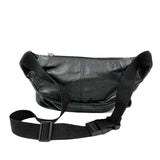 WILSON's LEATHER Black Leather Belt Bag Purse
