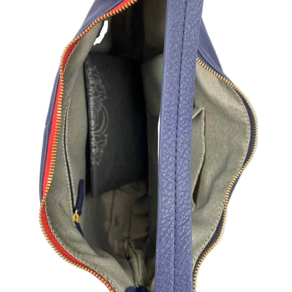 Interior NWT VINCE CAMUTO Navy Blue Pebble Leather Shoulder HOBO Bag Purse