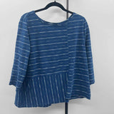 Habitat Women's Size L Navy Stripe Long Sleeve Shirt