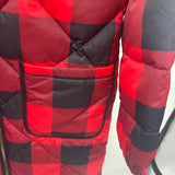 Lands End Women's Size S Red Checkered Coat