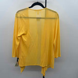 Emaline Women's Size LP Yellow Textured Cardigan