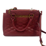 STEVEN MADDEN Quilted Rose Vegan Leather Handled Satchel w/2 Crossbody Straps