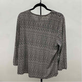 Liz Claiborne Women's Size XL Black Spotted Long Sleeve Shirt
