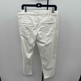 Silver Women's Size 16 White Solid Capris