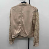White House Black Market Women's Size L Beige Lace Jacket
