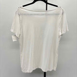 Talbots Women's Size XP White Solid Short Sleeve Shirt