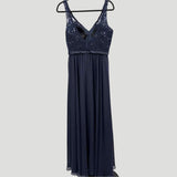 Morilee Women's Size 10 Navy Sequins Gown/Evening Wear