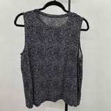 Nine West Women's Size XL Black Spotted Sleeveless Shirt