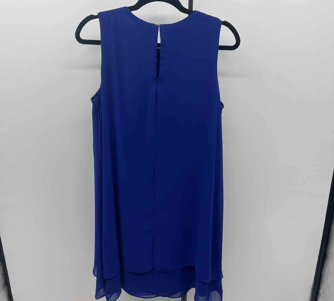 SLNY Women's Size 12 Blue Beaded Gown/Evening Wear