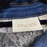 Chico's Women's Size M Blue Solid Jacket