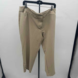 Nine Eight Women's Size 18 Tan Solid Capris
