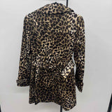 Michael Kors Women's Size S Brown Animal Print Trenchcoat