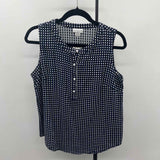 Liz Claiborne Women's Size S Navy dotted Sleeveless Shirt