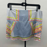 Lucky in Love Women's Size 14 Blue Floral Skirt