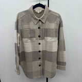 Linda Anderson Women's Size M Beige Checkered Jacket