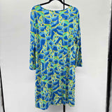 Pappagallo Women's Size 18 Blue Floral Dress