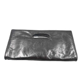 HOBO Cowhide Pewter Leather FoldOver Clutch Purse