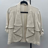 Chico's Women's Size M Ivory Textured Jacket