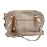 RADLEY LONDON Women's Cream Leather Double Handled Shoulder Bag Purse w/Tan Tassel
