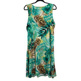 Susan Graver Women's Size 12 Green Leaf Dress