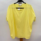 Pure Jill Women's Size S Yellow Solid Short Sleeve Shirt