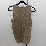 Lapis Women's Size M Tan Laser Cut Sleeveless Shirt
