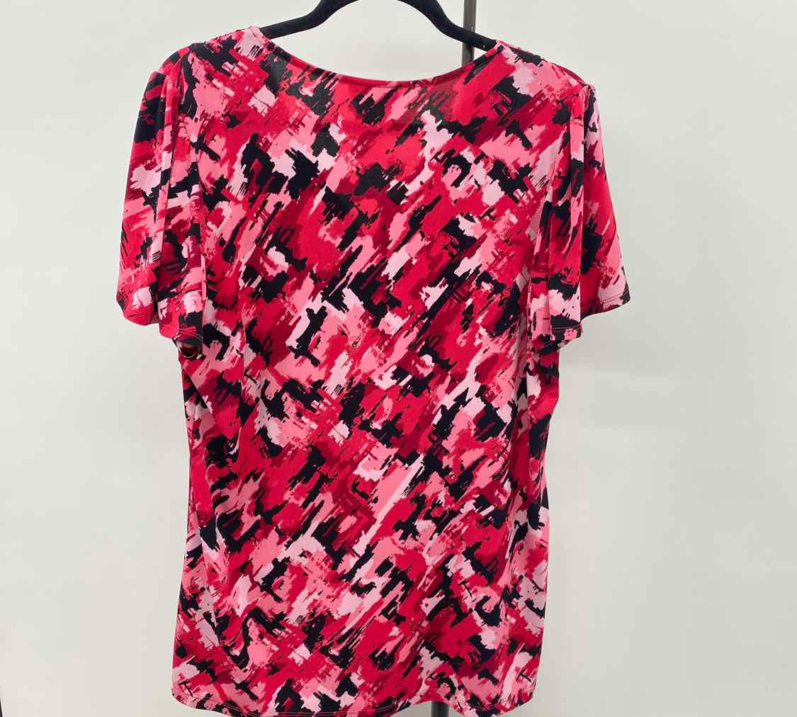 Alex Evenings Women's Size 3X Black Floral Long Sleeve Shirt