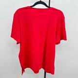 Alfred Dunner Women's Size L Red Stars Short Sleeve Shirt