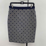 Ann Taylor Women's Size 4 Navy Squares Skirt