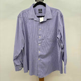 Joseph Abboud Men's Size XL Blue Striped Long Sleeve Shirt