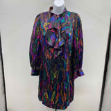 Milly Women's Size 2 Multi-Color Feathers Dress