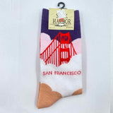 Sock Harbor Women's Shoe Size 4-10 Pink City Socks