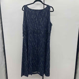 Eddie Bauer Women's Size 20 Navy dotted Dress