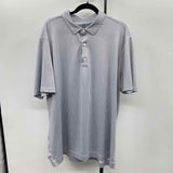 Deolax Men's Size XXL Gray Geometric Short Sleeve Shirt