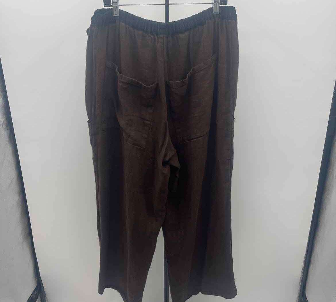Cynthia Ashby Women's Size 14 Brown Stripe Pants