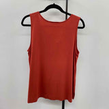 JJill Women's Size L Rust Solid Sleeveless Shirt