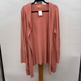 Barefoot Dreams Women's Size 1X Peach Ribbed Cardigan