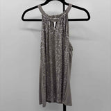Inc Women's Size L Gray Sequins Sleeveless Shirt
