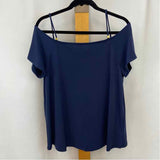 Michael Kors Women's Size L Navy Solid Short Sleeve Shirt