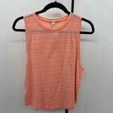 Athleta Women's Size S Peach Stripe Sleeveless Shirt