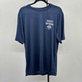 Harley Davidson Men's Size L Navy Polyester logo T-shirt